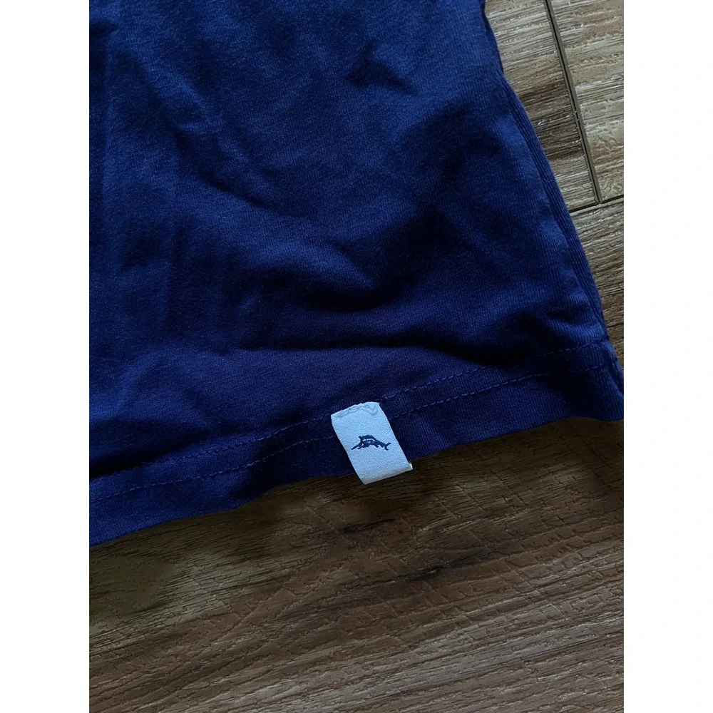 Tommy Bahama T-Shirt Kids Medium 7/8 Navy Blue American Flag‎ Graphic Tee